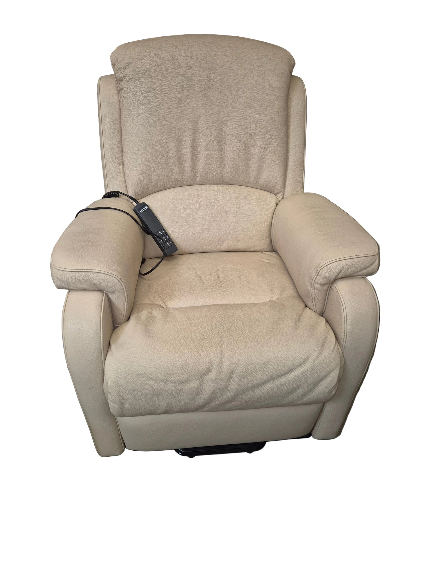 Salon leder gebroken wit/ salon cuir blanc cassé - 3+1+1